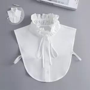 러플리본 하이넥 페이크 넥케이프 이너 카라 블라우스 레이어드카라 이너카라 목만있는 넥카라 넥케이프