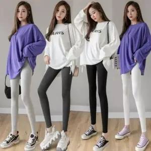 [라일리여성의류] Rly 아이스 여자여름운동복 면 모달 9부 바지 여름  43637556)