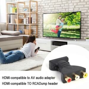 HDMI MaleTo 3 RGB RCA 비디오 오디오 어댑터 커넥터 AV 컴포넌트 컨버터 케이블 디지털 신호 PC HDTV DVD