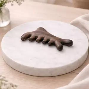 우드 빗눈괄사 눈 목 머리 두피 괄사 마사지기 지압 림프순환 얼굴 바디 경락 마사지