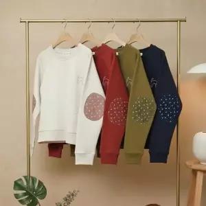 [다잇템] 여자 꽃무늬 라글란 고양이자수 팔패치 기모티 맨투맨_23961722_588872