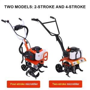 2행정 가솔린 구동 미니 경운기 4행정 마이크로 헤비 듀티 로터리 워크비하인드