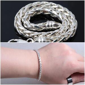 [차차실버] 스피커 4mm 은팔찌 5돈은팔찌 925실버