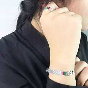 [차차실버] 레인보우 6mm 은팔찌 명품 커플 생일선물 아들 딸 고급 세련된