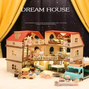 뉴뉴스토어 실바니안이층집 패밀리 식탁 인형 가족