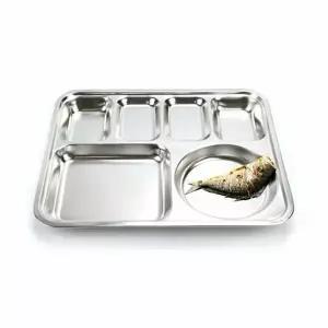 업소 LL12FN88 단체급식용 사각 4찬 스텐식판 병원 군대 학교