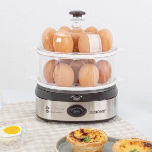 [굿라이프미]키친아트 2단 전기 단호박 고구마 에그찜기 만능 미니 달걀삶는기계 계란 반숙 만두 호빵 ...