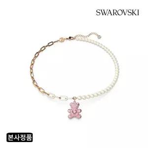 [/본사정품] Teddy 핑크 로즈골드 크리스털 펄 목걸이 5669166