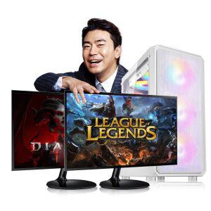 모니터 24인치 2개 라이젠5 게이밍 조립 컴퓨터 배그 디아블로 롤 피파 오버워치 본체 데스크탑 PC