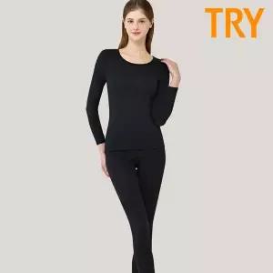 [TRY]트라이 여성 기모 발열내의 히트업플러스 겨울내복 상하의세트 TW9WJ02