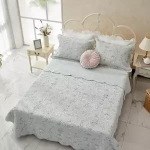 [로라애슐리] 아리엘 뜨왈 순면 목화솜 워싱 스프레드 퀸 (Q) 200X230
