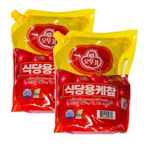오뚜기 식당용케찹 3.3kg (스파우트팩) 2개
