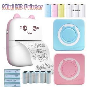 휴대용 미니프린터 열 사진 자체 접착 라벨 모바일 안드로이드 IOS 잉크리스 스티커 Impresora Portatil C9