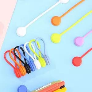 실리콘 자석 선정리 3개 /다용도/전선/정리/사무실/오피스/가정용/케이블타이/클립/고정/컴퓨터/TV/유선