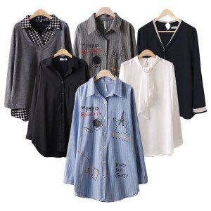 [아이우먼]중년 빅사이즈 롱 블라우스 셔츠 남방 미시 마담 엄마