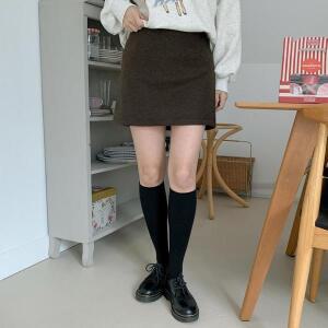 [다잇템]여자 헤링본 FW 단정한 백밴딩 미니스커트