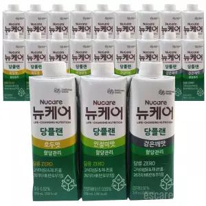뉴케어 당플랜 3종 호두맛 인절미맛 검은깨맛 200ml 18팩 당뇨식 당뇨환자 식사대용 영양식