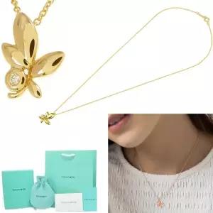 여자 티파니 골드 올리브 리프 목걸이 골드 18K 다이아몬드 펜던트 선물 프로포즈 생일 기념일