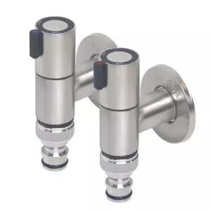 삼성워터스 세탁기 수도꼭지 납작수전 냉수온수 2개세트 베란다 발코니 슬림수전 교체