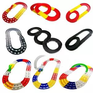 미니카 트랙 경주장 조립식 경주 레일 자동차 부품 타원형 레일카 경기장