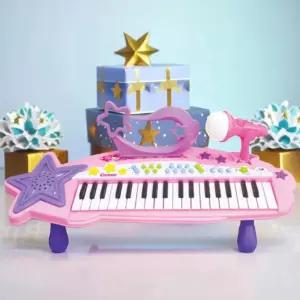 씽크 캐리 테이블 피아노 멜로디 키보드 악기놀이 마이크 장난감 건반 연주 녹음기능 어린이