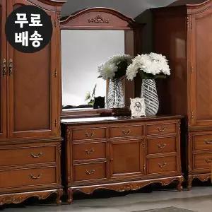 [벤티스가구]몬테 엔틱 화장대 세트 원목 서랍장 수납장 수납 가구 안방 화장대 서랍형 수납형 고급