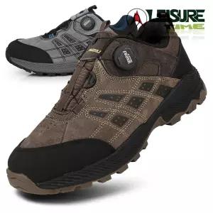 [레저타임] 생활방수소재 보아시스템 다이얼버튼 천연가죽 남자 트레킹화 워킹화 하이킹화 경등산화 남성신발 