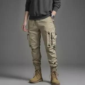[보이투맨]XP44 남성 워싱 조거 밴딩 기모 카고바지 캠핑룩 밀리터리 전술