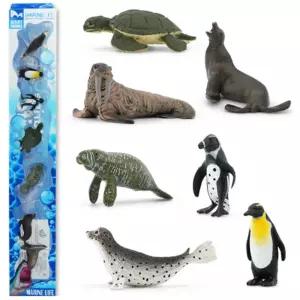 유아 교육용 펭귄 바다사자 동물 피규어 세트 장난감 완구 유치원 초등학교 과학