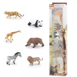 유아 교육용 기린 사자 팬더 동물 피규어 세트 장난감 초등학교 아동 어린이집