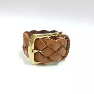 가다컴퍼니 UNITED ARROWS 유나이티드애로우즈 와이드 케이블 가죽위빙팔찌 A540