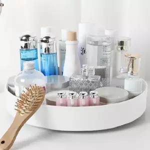 회전 화장품 정리함 트레이 립스틱 향수 보관함 원형 다용도 정리대