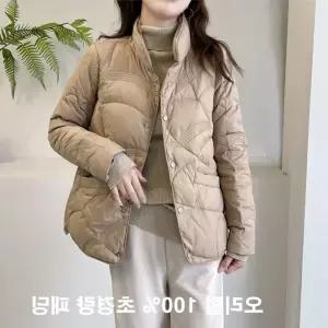 100% 오리털 점퍼 여성경량패딩 가을 패딩 코트 겨울 오리털 덕다운