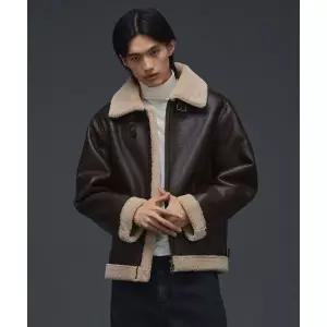 브랜드 리 LEE 신세틱 레더 무스탕 브라운 LE2403JK06BR 650580