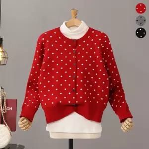 [모노시크] 캐롤비 눈송이 니트 가디건_MNCS429