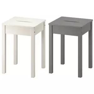 [이케아] HAUGA 하우가 스툴 45cm/보조의자/식탁의자/원목스툴/침대협탁/간이의자/손님의자