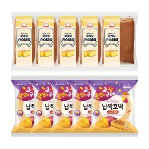 납짝호떡 꿀고구마 92g x5+클래식카스테라 85g x5