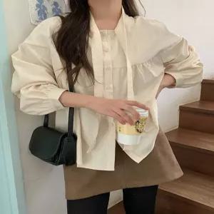 루킨스 타이 셔링 블라우스 85488 빅사이즈 여성의류