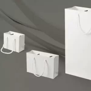 심플무지가로형종이쇼핑백10p(19x13cm)(화이트) 무지쇼핑백 종이쇼핑백