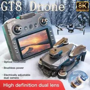 GT8 드론 8K HD 듀얼 카메라 FPV 5G 와이파이 GPS 브러시리스 모터 지능형 장애물 회피 접이식 쿼드콥터 장