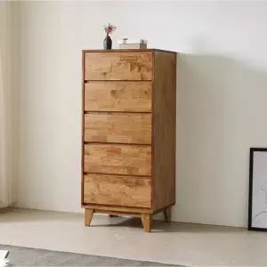 리버스 고무나무원목 광폭 5단서랍장 600