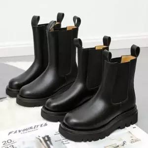 여자워커 데일리 밴딩 캐주얼 미들 롱 통굽 부츠