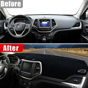 호환 지프 체로키 KL 2014 차량 대시보드 햇빛 가리개 계기판 매트 액세서리