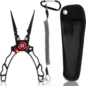 혁신적인 인체공학적 손잡이 부식성 염수 저항성 낚시 멀티툴 후크 제거기 땋은 낚싯줄 절단 코일형 랜야드