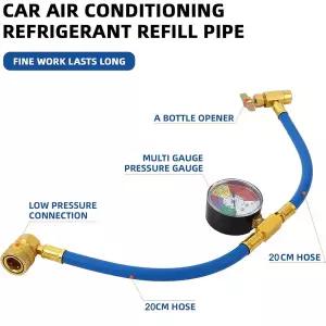 차냉매 R134A 에어컨 가스 쿨러 측정 게이지 포함 자동차 용 냉매 충전 파이프 AC 호스