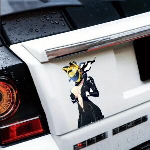 1PC 스타일리시 애니메이션 바이커 걸 스티커 노트북 스케이트보드 자동차 창문 및 물병용  데칼