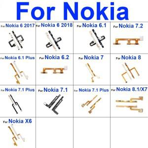 Nokia 6 용 볼륨 및 전원 사이드 버튼 6.1 6.2 7 7.1 7.2 8 8.1 X7 X6 Plus 2017 On/off 제어 플렉스 케이