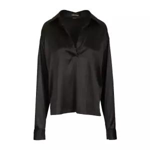 스트레치 실크 새틴 브이넥 블라우스 TS2144 FAX881 NAA