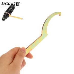 1조각 오토바이 스프링 조절기 렌치 도구 충격 흡수기 서스펜션 손 후크 액세서리