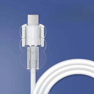 투명 데이터 케이블 보호대 와인더 소프트 실리콘 커버 슬리브 아이폰 호환 15 14 프로 맥스용 와이어 랩